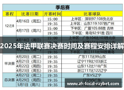 2025年法甲联赛决赛时间及赛程安排详解 2025年法甲联赛决赛时间及赛程安排详解