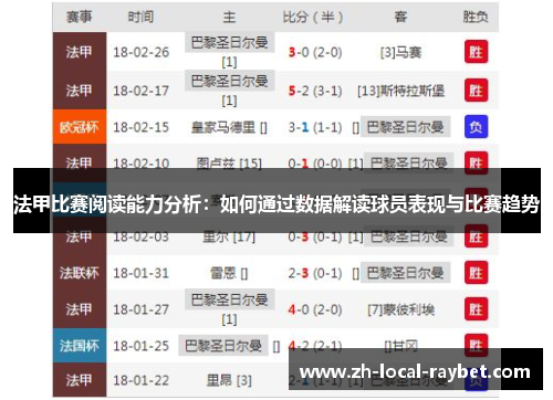 法甲比赛阅读能力分析：如何通过数据解读球员表现与比赛趋势